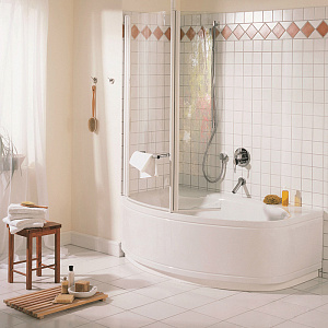 Ванна стальная Bette Pool II Comfort 164*96*45 BetteGlasur® Plus, с панелью, левосторонняя
